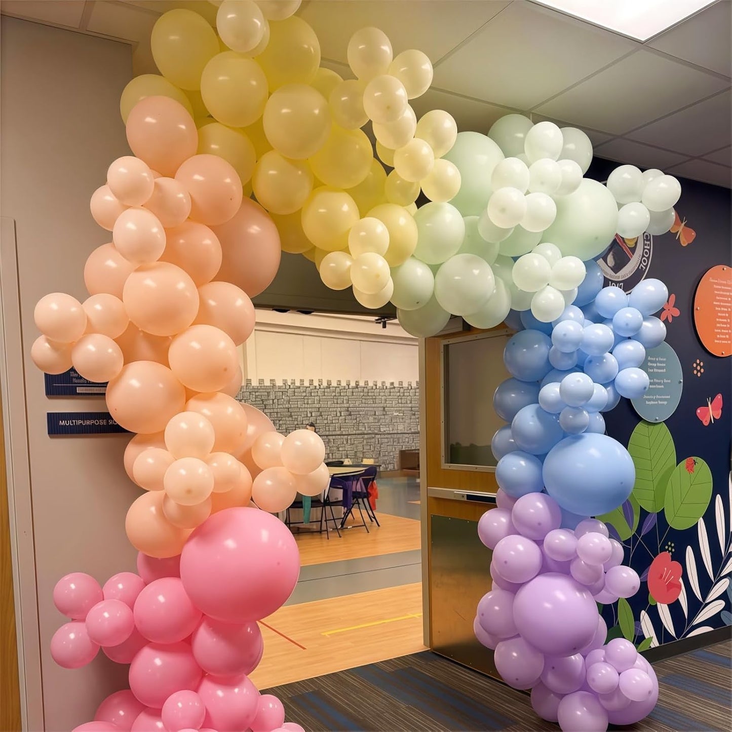Pastel Rainbow Balloons – 60 Pcs 12 Inch Macaron Multicolor Latex Balloons for Birthday & Baby Shower Party