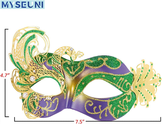 2025 New Mardi Gras Mask for Women-Swan Masquerade Venetian Mask - Carnival Mask for Women Butterfly, Costume Party