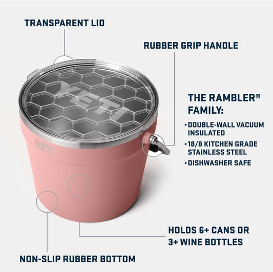 YETI Beverage/Ice Bucket, Holds 6 Longnecks or 3 Bottles of Wine