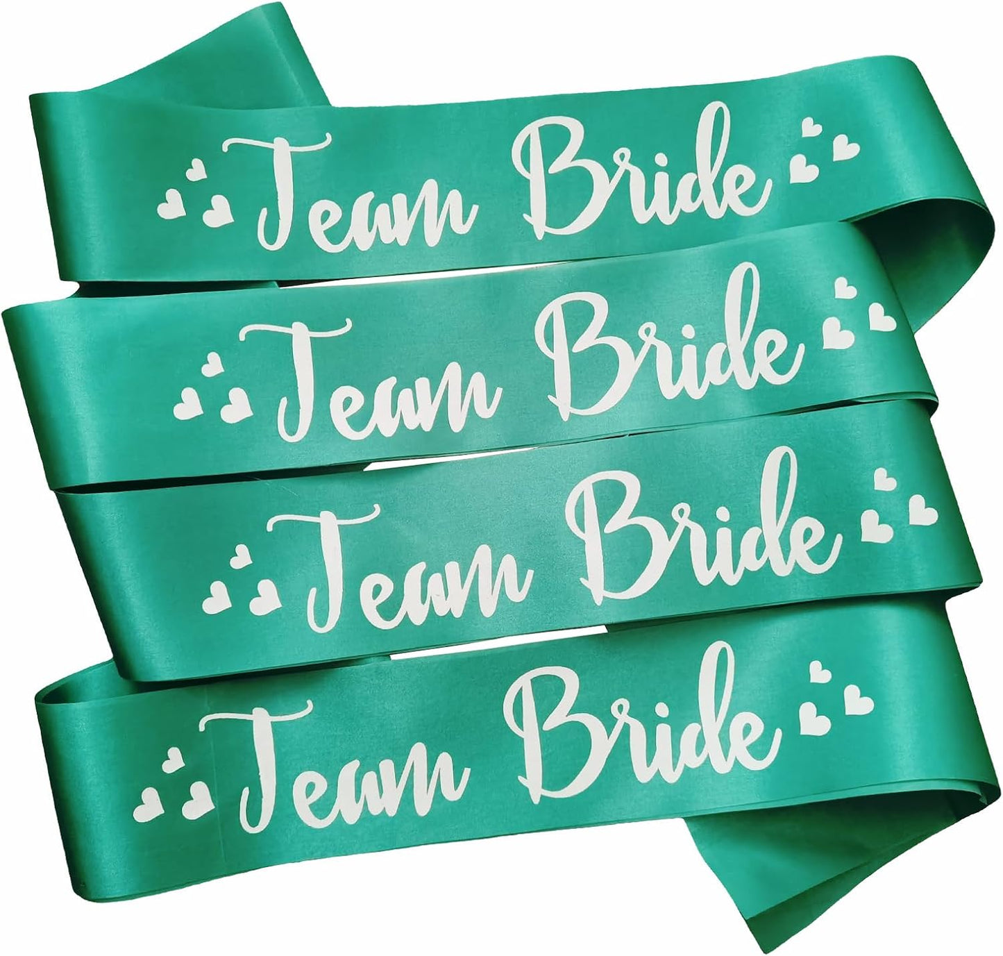 7 Pack Bachelorette Sashes Green, 1 White Bride to Be Sash and 6 Team Bride Sashes Bridal Shower Sash Fun Bridesmaid Sashes for Bachelorette Wedding Party