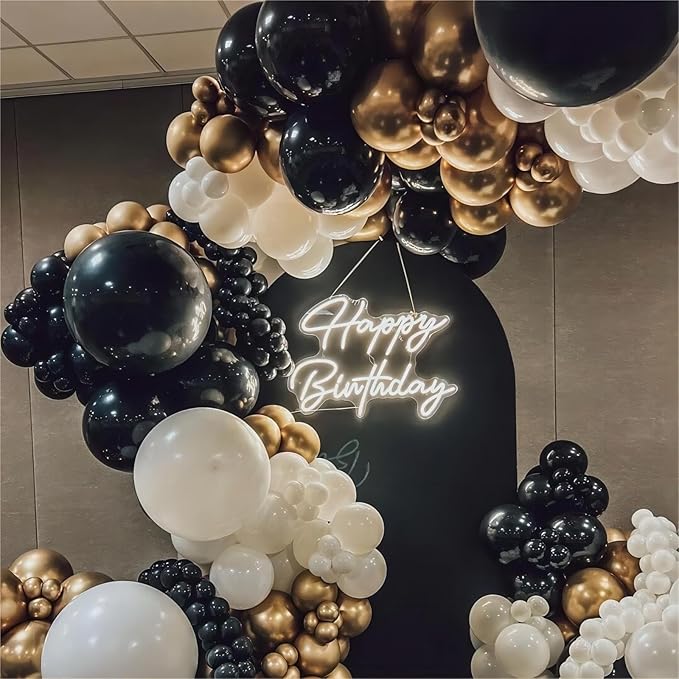 White Balloons, 140pcs 18 12 10 5 Inch Different Sizes Pack Party Latex Balloons for Birthday Halloween Holiday Balloon Garland as Party Decorations