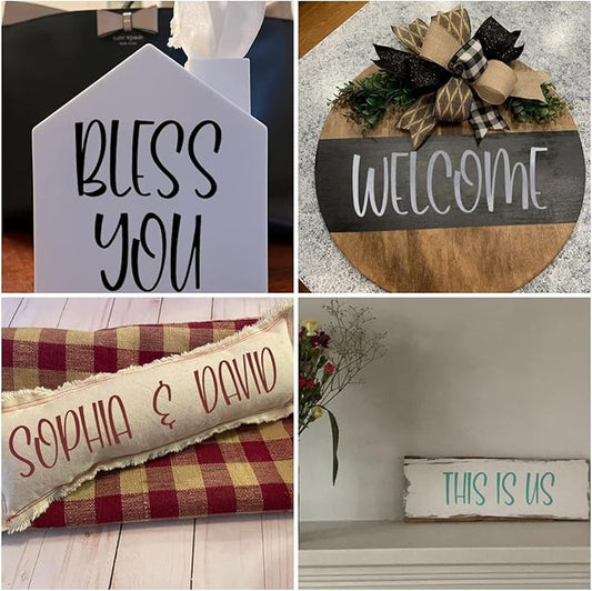 1.5 Inch Alphabet Letter Stencils for Painting - 42 Pack Letter and Number Stencil Templates with Signs for Painting on Wood, Reusable Letters and Numbers Stencils for Chalkboard Wood Signs & Wall Art