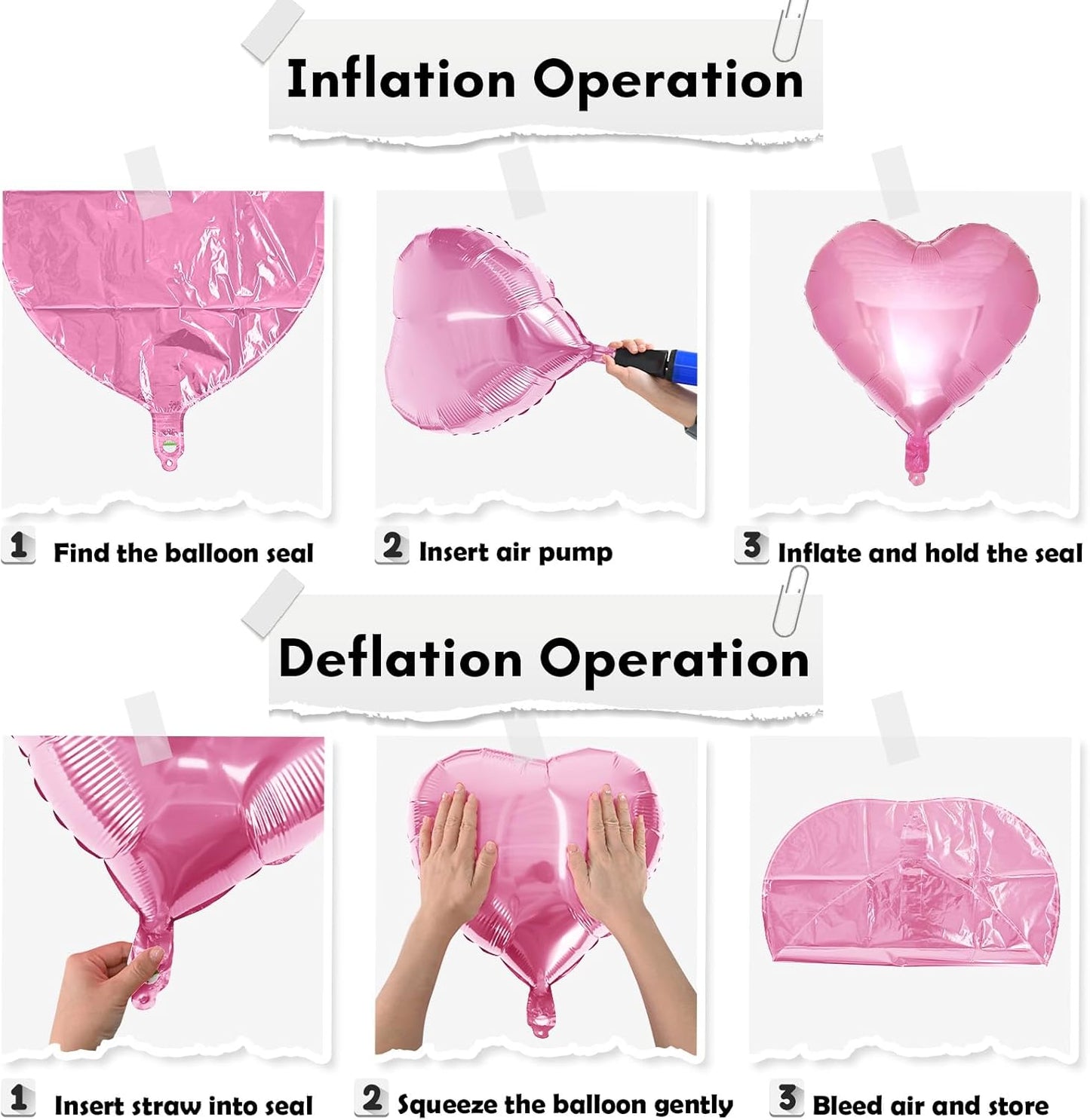 Pink Mixed Heart Balloons, 18 Inch 12 Pcs Hot Pink Foil Heart Shape Balloons, Light Candy Color Love Balloon, Sweet Theme Party Decorations for Girls Women Birthday Wedding Valentines Baby Shower