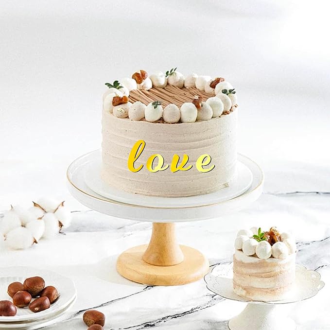 64 Pcs Acrylic Number Alphabet Cake Topper DIY Personalized Name Cupcake Toppers with A-Z Letter 0-9 Number Happy Birthday Set Suitable for Wedding, Birthday, Party Decoration (Gold)