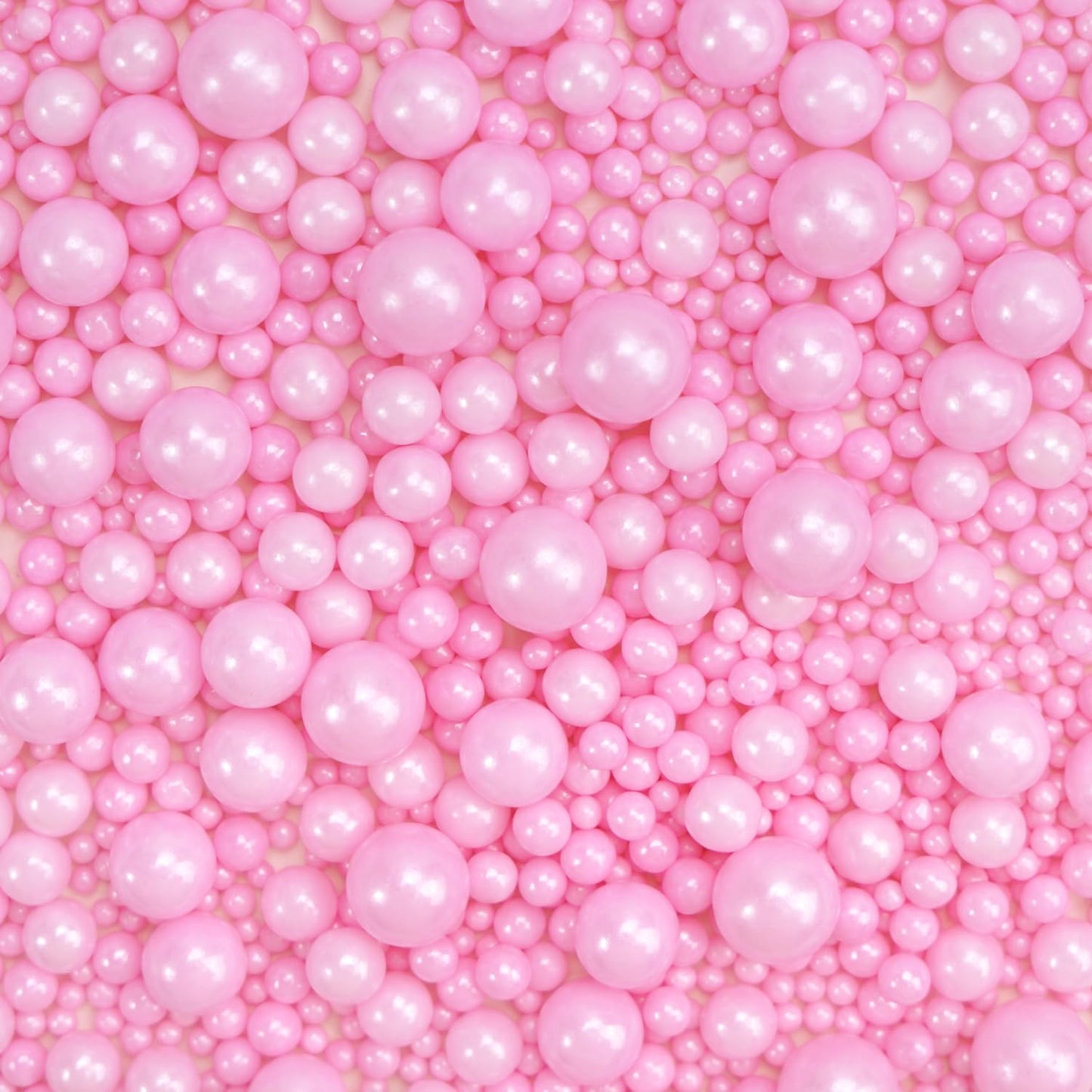 Dazzjoy Edible Pink Pearl Sprinkles, Pearl Sugar Sprinkles130g/4.58oz, Cupcake Toppers Cake Decorations, Easter Wedding Party Valentines Halloween Christmas Supplies