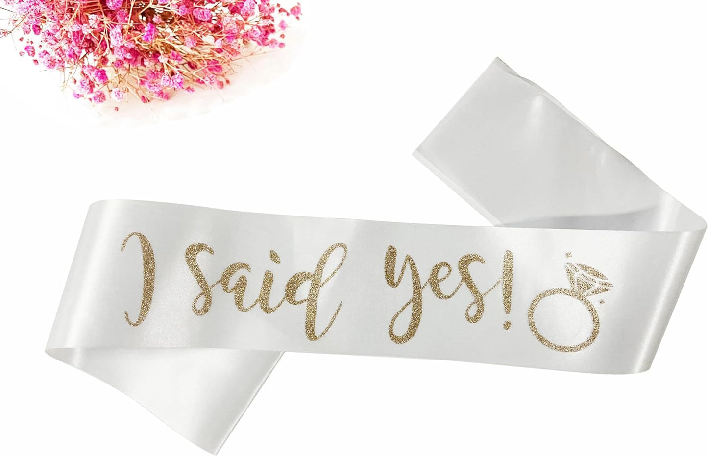 I Said Yes Sash,Future Mrs Sash Engagement Party SashBachelorette Party Sashes, Bridal Shower Sash for Bride to Be,Rose Gold
