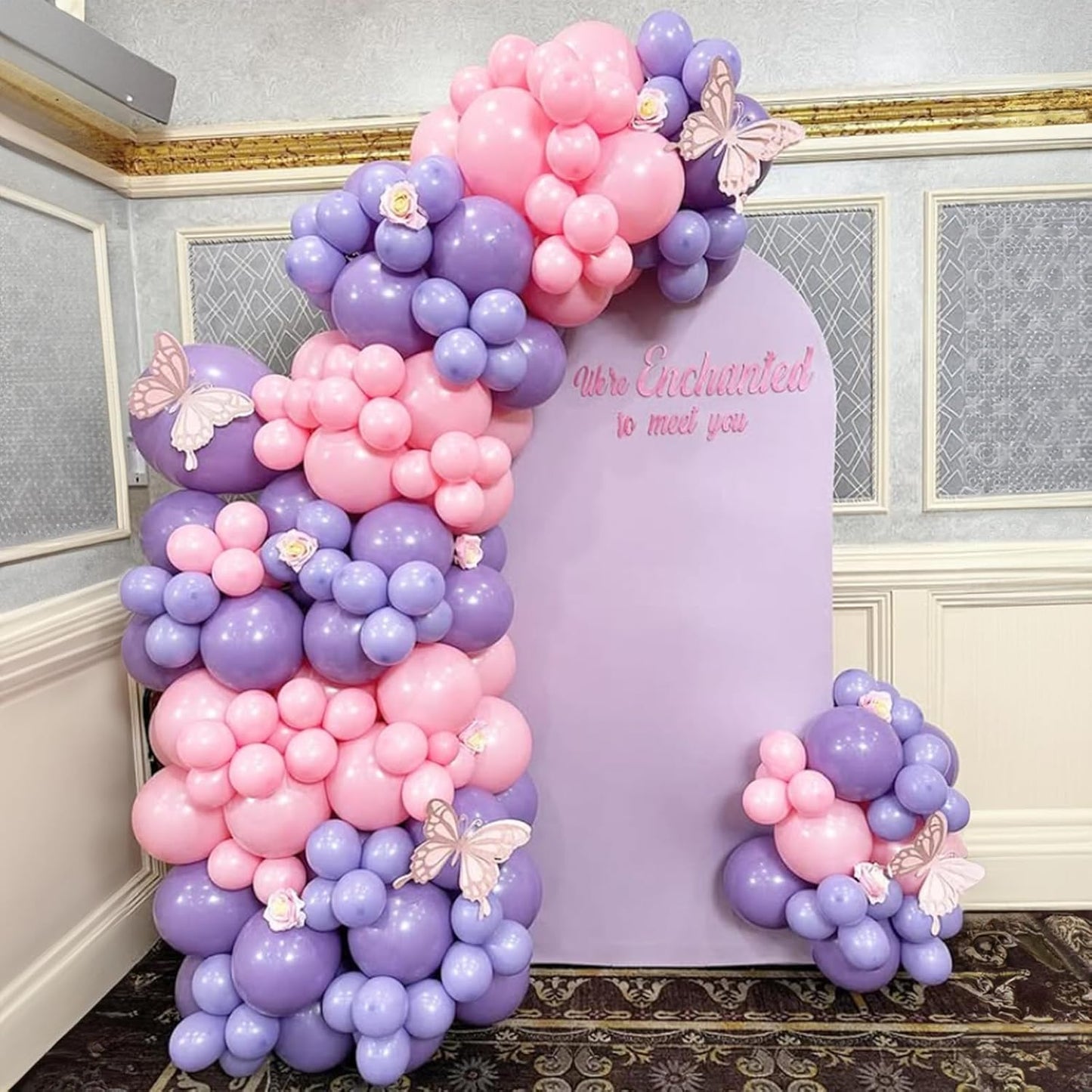 Pink and Purple Balloons, 60 PCS 12 Inch Metallic Purple and Pink Latex Balloons for Girls Princess Birthday Baby Shower Wedding Party Decorations