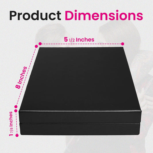 Novel Box Black Jewelry Box for Necklace 5.5x8x1.87 Inches - Necklaces Gift Box for Proposal Wedding Engagement - Faux Leatherette Jewelry Display Box - Gift Presentation Boxes for Necklaces