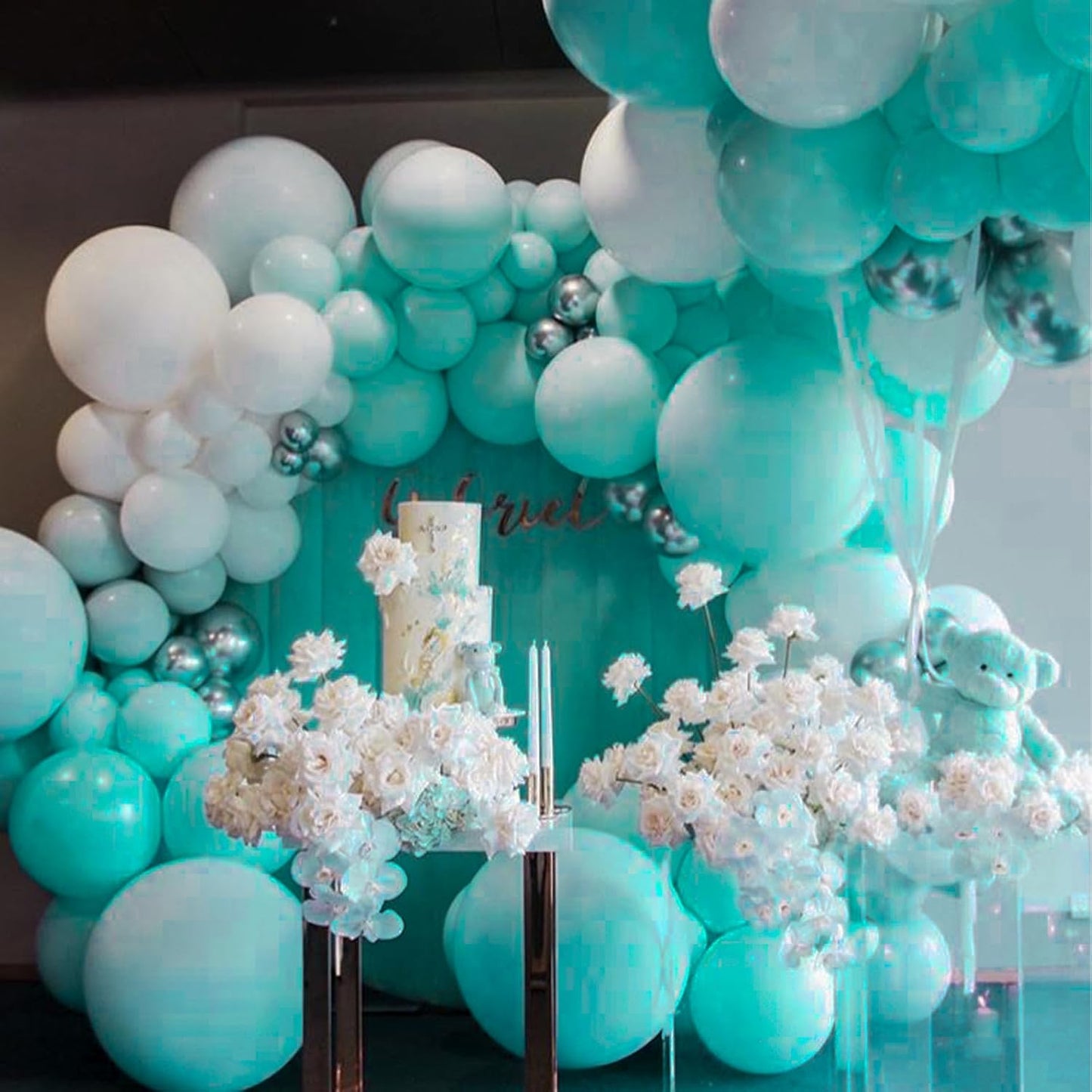 PartyWoo Teal Balloons 4 pcs 36 Inch Extra Large Big Jumbo Giant Turquoise Aqua Blue Teal Latex Helium Balloons for Graduation Wedding Baby Shower Birthday Party Decorations Teal-Y69