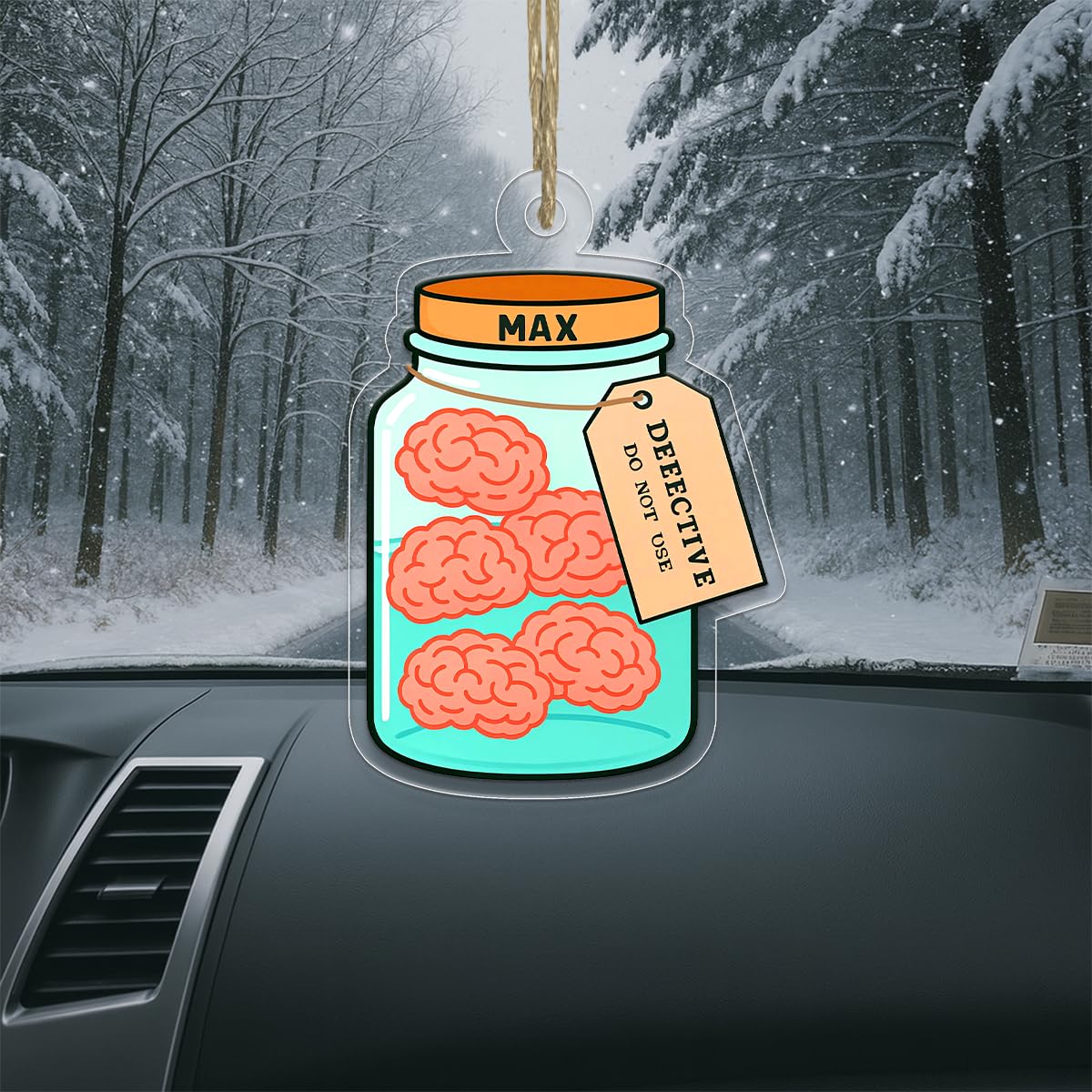 Custom Brain Jar Ornament, Personalized Medical Humor Christmas Ornament, Funny Science Gift, Holiday Keepsake, Brain Gift Acrylic Ornament – Personalized Christmas Tree