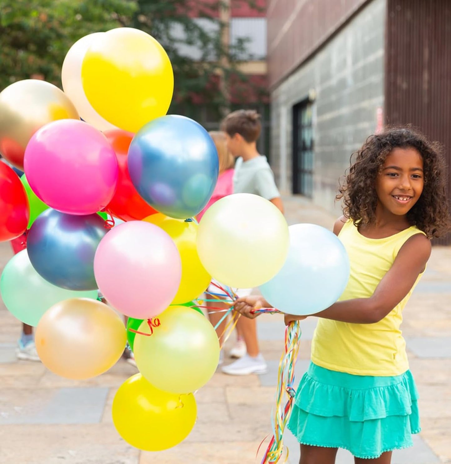 KALOR 10 Inch Yellow Balloons, 100 Pcs Latex Helium Balloons for Kid's Birthday Party Baby Shower Wedding Graduation Graduation Party Decorations