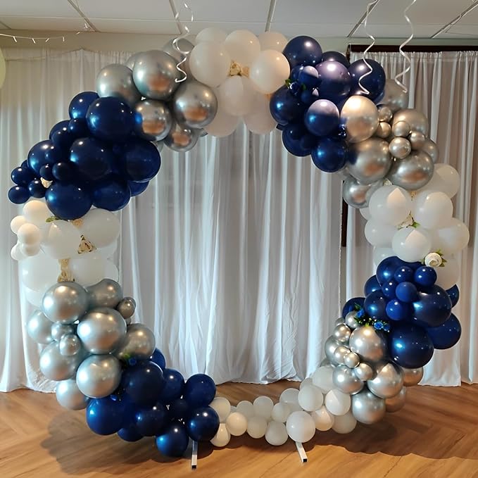 110pcs Navy Blue Balloons 12inch Dark Blue Latex Party Balloons for Graduation, Wedding, Birthday, Baby Shower, Gender Reveal, Anniversary Party Decorations