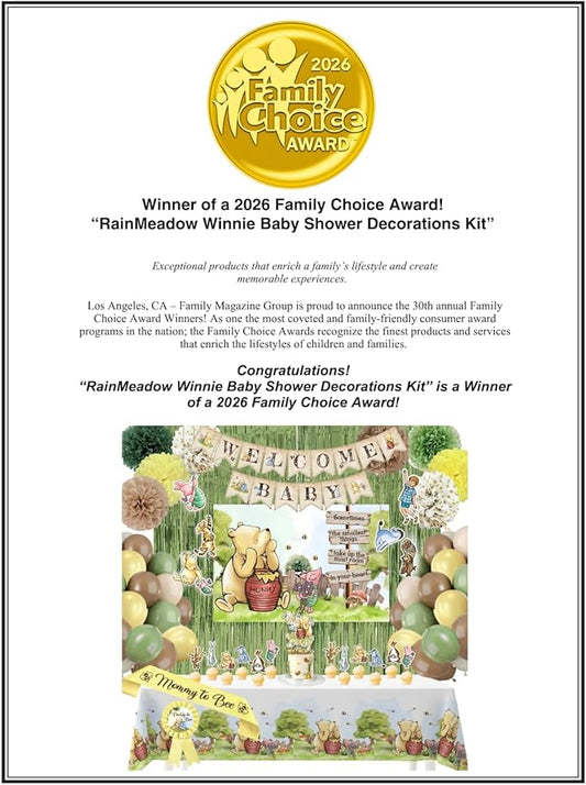 Winnie Baby Shower Decorations – the Pooh Balloons, Backdrop, Welcome Baby Banner, Tablecloth, Cake Toppers, Pompoms, Sash & More – Classic Pooh Baby Shower Theme Party Decor