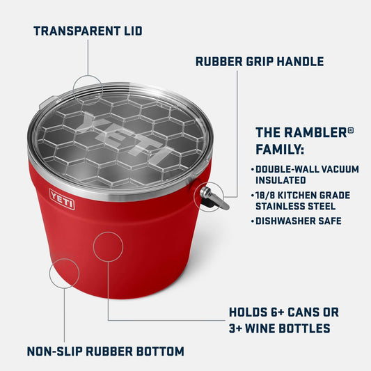 YETI Beverage/Ice Bucket, Holds 6 Longnecks or 3 Bottles of Wine