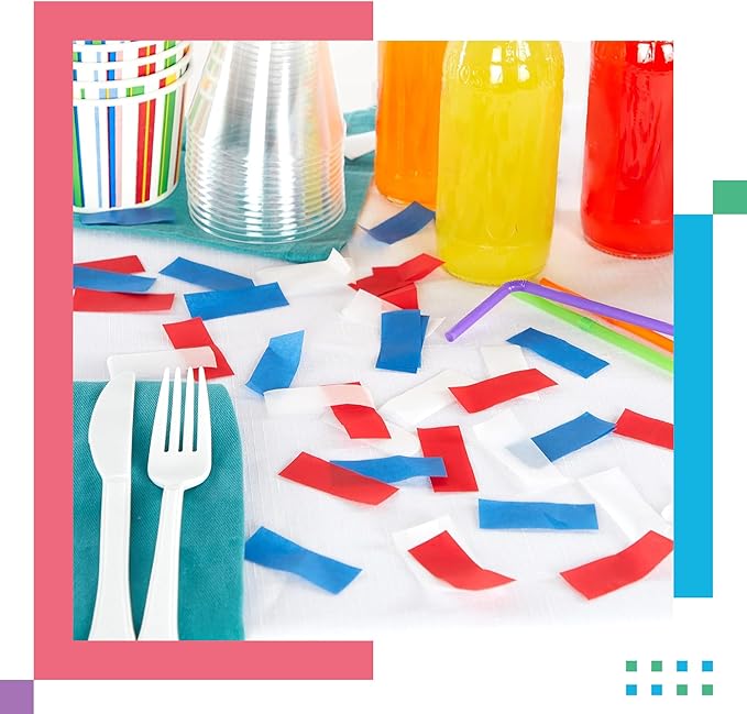 Ultimate Confetti, Red, White and Blue Biodegradable Confetti - Rectangular Flame-Resistant Tissue Paper Confetti for Cannon and Launcher use – Best for Gender Reveal, and Parties - 20 lb, 320 oz