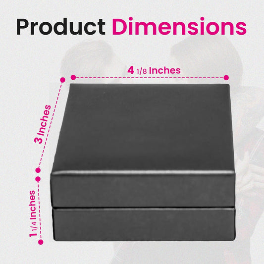 Novel Box Black Jewelry Box for Pendant 3x4.12x1.25 Inches - Pendants Gift Box for Proposal Wedding Engagement - Faux Leatherette Jewelry Display Box - Gift Presentation Boxes for Pendants