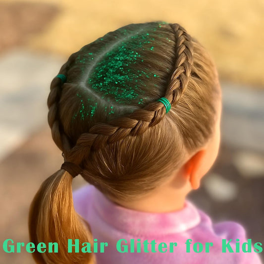 Green Body Glitter Stick,Waterproof Shimmer Elphaba Costume Accessories,St Patrick's Day Outfit for Women,Mardi Gras Hair Glitter Rave Singer Concert,Green Alien Face Glitter Paint