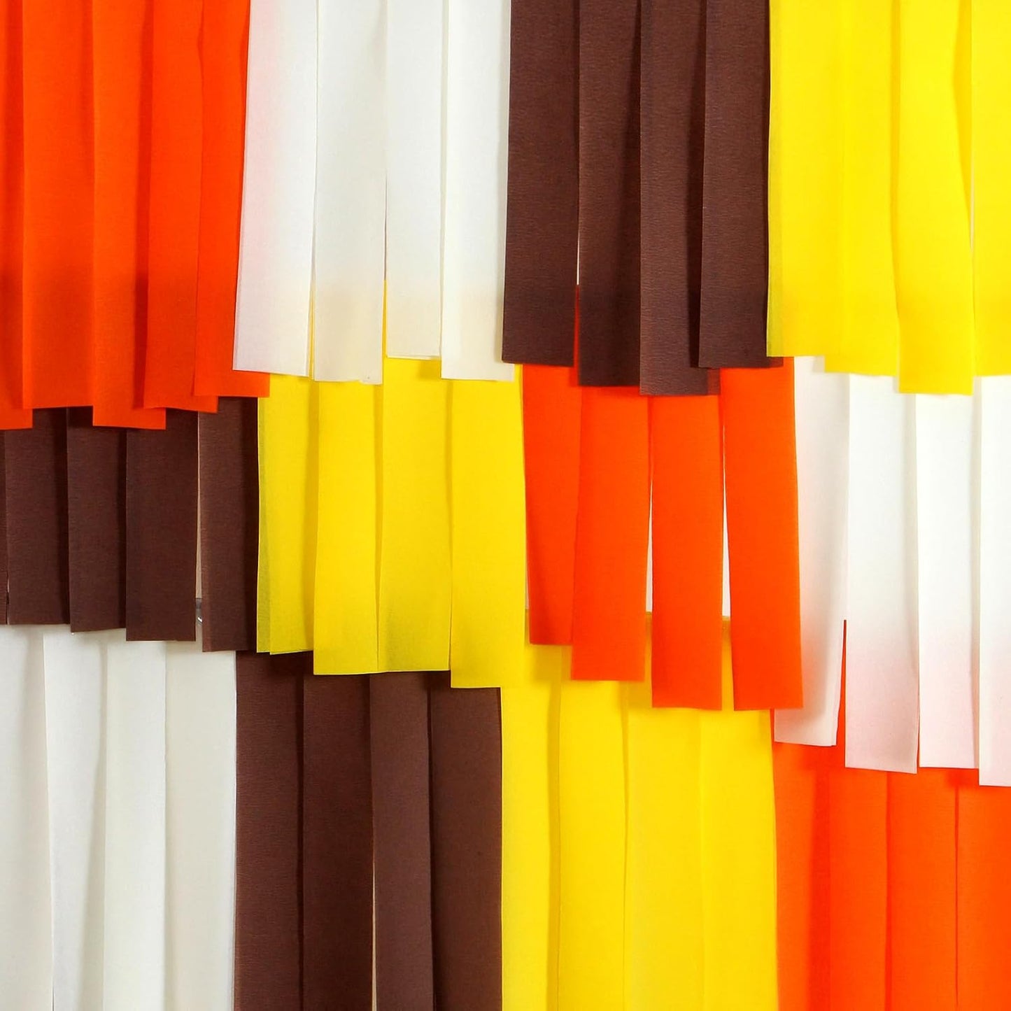 Yellow-Beige Orange-Brown Fall Party-Decorations Streamers - 8 Rolls Boho Autumn Baby Shower Thanksgiving Harvest Crepe Tissue Paper Streamer,Birthday Bridal Bachelorette Wedding Garland Panduola