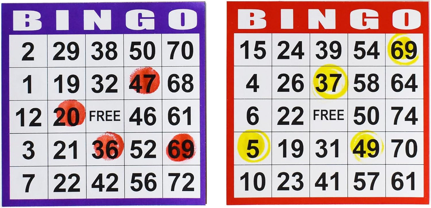 SEETOOOGAMES Bingo Paper Game Cards - 1 Card -100 Books of 10 Sheets