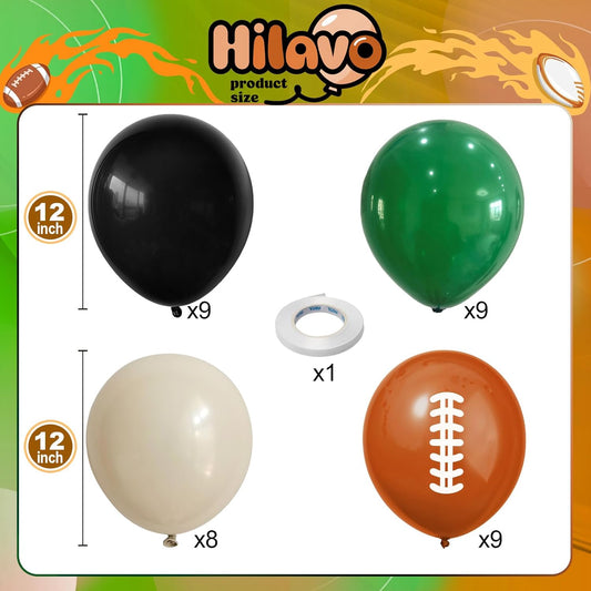 Football Balloons – 12 Inch Sports Print Latex Balloons for Kids Football Birthday Party & Baby Shower