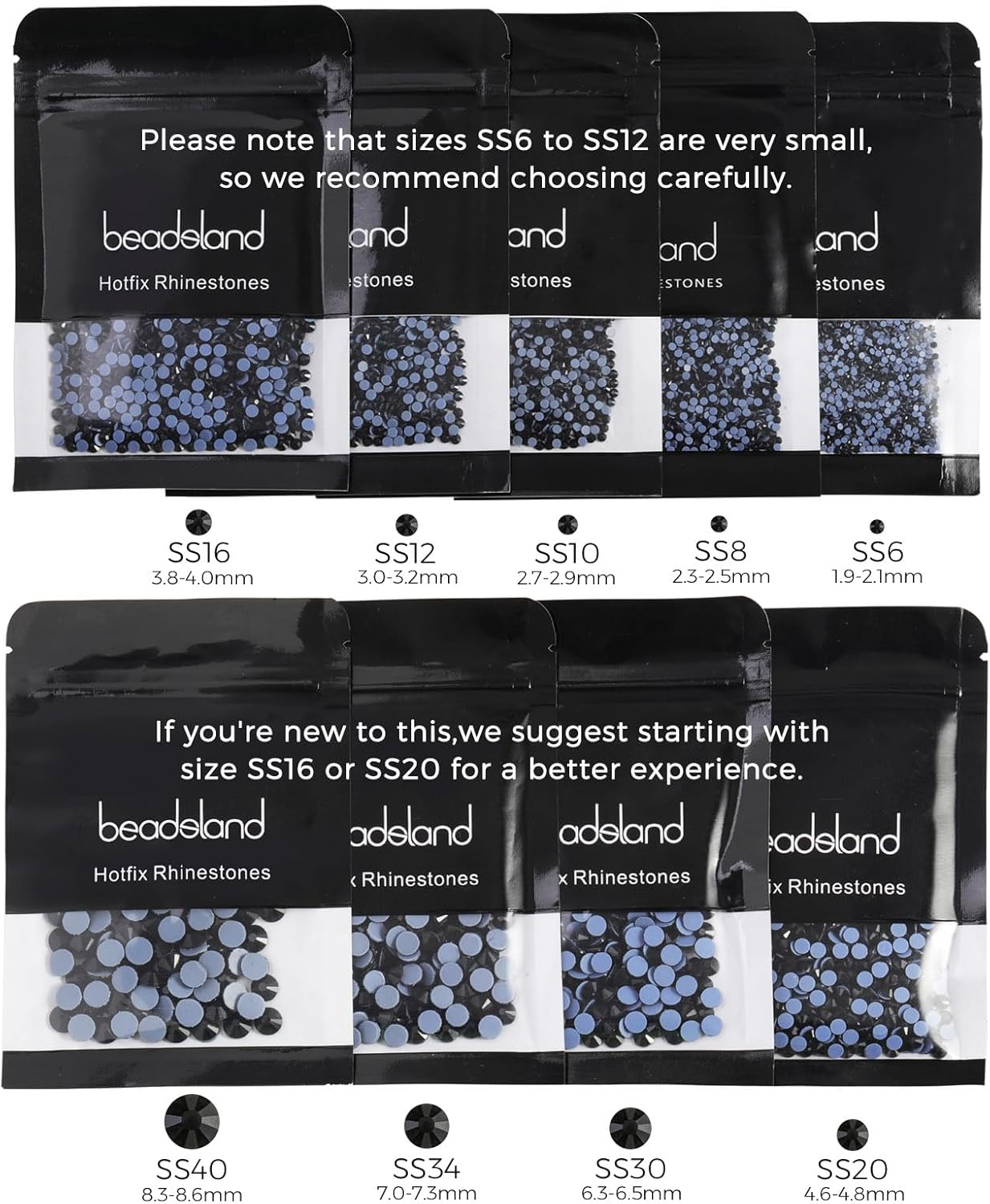Beadsland Hotfix Rhinestones, 2880pcs Flatback Crystal Rhinestones for Crafts Clothes DIY Decorations, Purple Velvet, SS6, 1.9-2.1mm