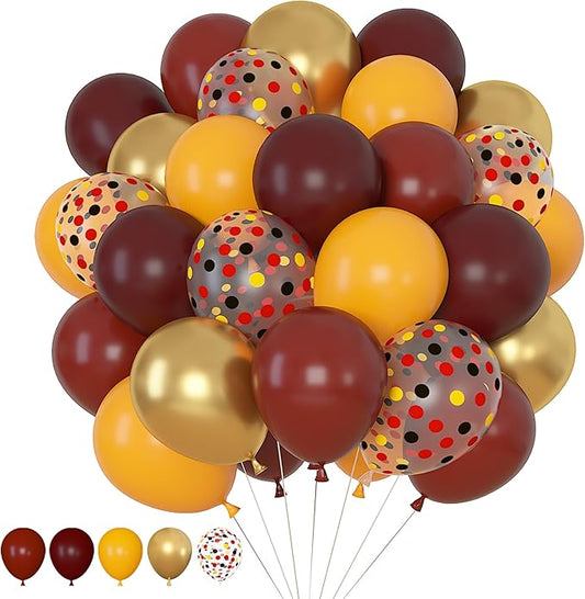 Amandir 170Pcs Magical Wizard School Balloons Arch Garland Kit, Different Sizes 18 12 10 5 inch Burgundy Yellow Gold Confetti Balloon for Birthday Baby Shower Halloween Party Decorations Supplies