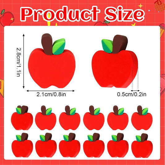 80pcs Red Apples Polymer Clay Ornaments, Welcome Back to School Table Scatters A-pple Vase Filler for Arts Crafts Decorations Classroom Counting Teacher Supplies Stationary Party Favors