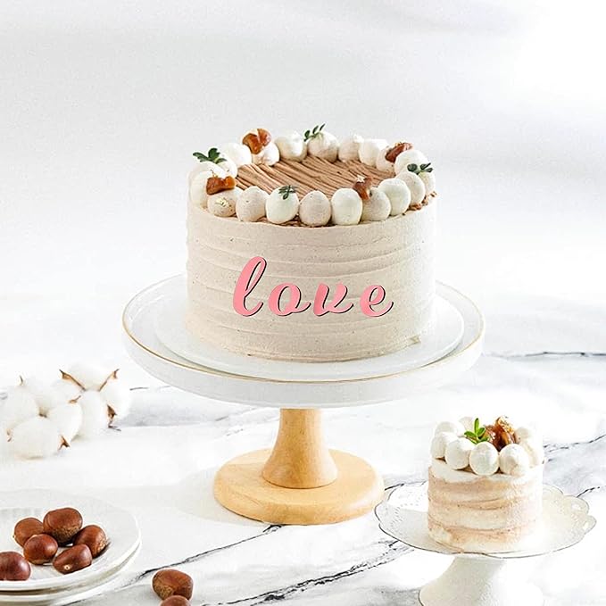 64 Pcs Acrylic Number Alphabet Cake Topper DIY Personalized Name Cupcake Toppers with A-Z Letter 0-9 Number Happy Birthday Set Suitable for Wedding, Birthday, Party Decoration (Rose Gold)