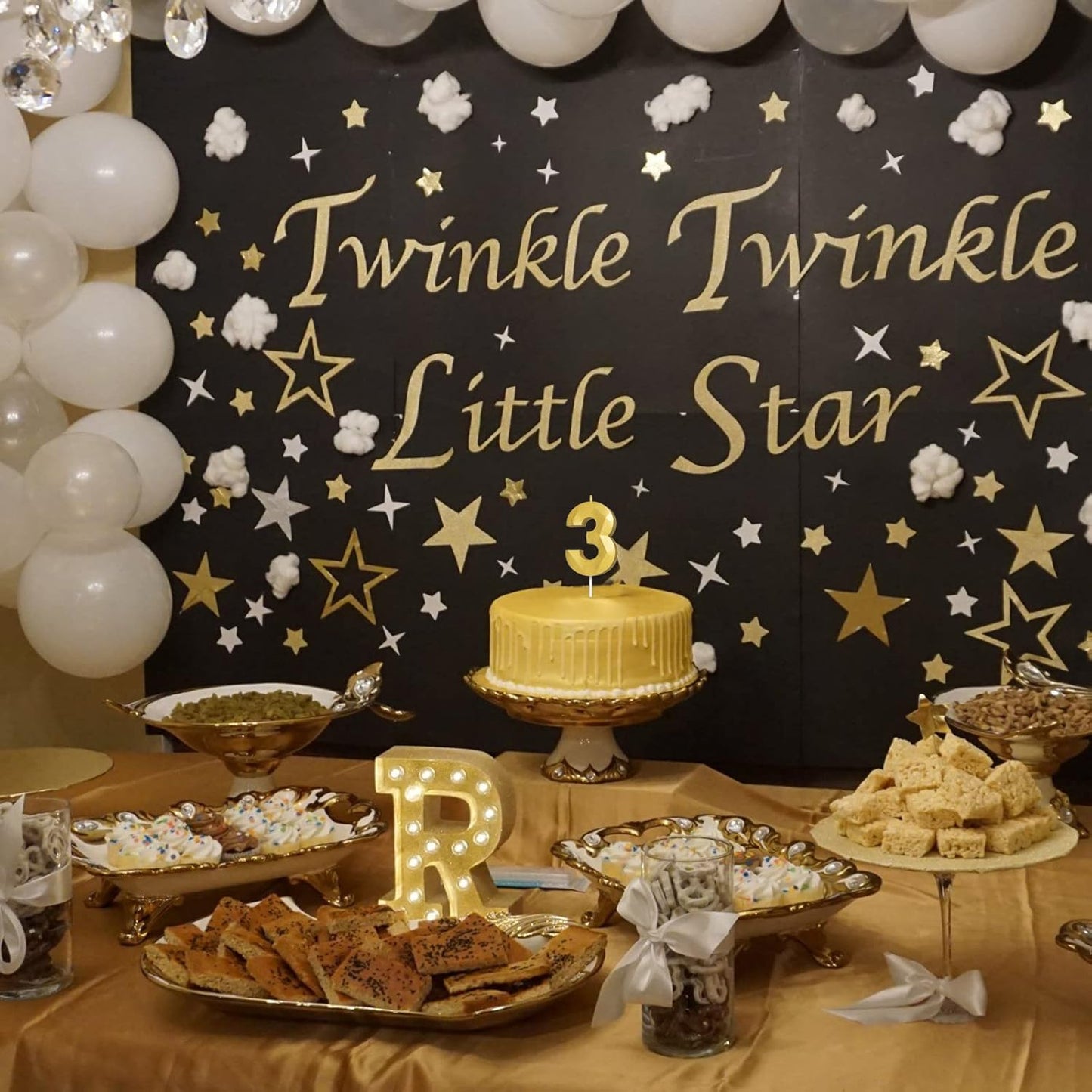Number Birthday Candles(0 Candle Gold) 3D Diamond Shape Number Happy Birthday Cake Candles for Birthday Party Wedding Decoration Reunions Theme Party