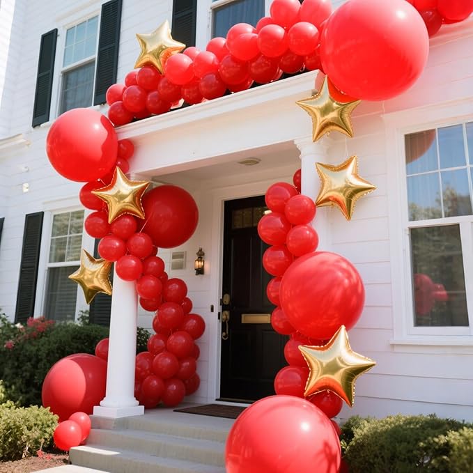 30 Pcs Red Balloons 18 Inch Large Latex Balloon Big Round Ballons globos rojos Red Party Decoration for Birthday Wedding Christmas Anniversary Valentine's Day 4th of July Halloween Bridal Shower