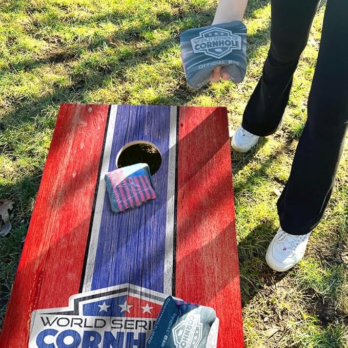 World Series of Cornhole Official Regulation Size Cornhole Boards – Durable All-Wood Construction Bean Bag Toss Set | Rugged Outdoor Game for Tournaments, BBQs, & Backyard Battles