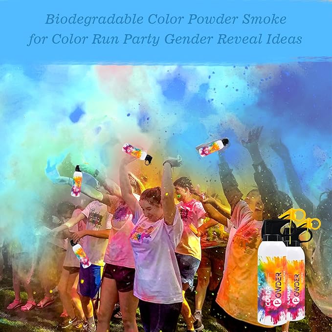 Gender Reveal Fire Extinguisher 2 Pack Blue Smoke Atmosphere Fog for Baby Reveal Photoshoot Video Props Stage Mister Foggers Blue Smoke Gender Reveal Extinguishers for Birthday Wedding Party