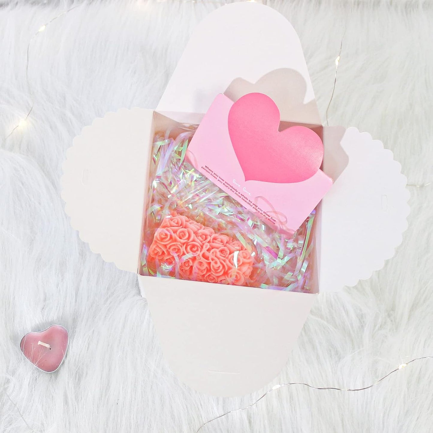 Silver Glitter Gift Boxes, 10 PCS Small Gift Box with Lids Bulk for Wedding, Party, Birthday, Valentine's Day and More, 4.75” x 4.75” x 3.53” Fancy Present Box for Gift Giving