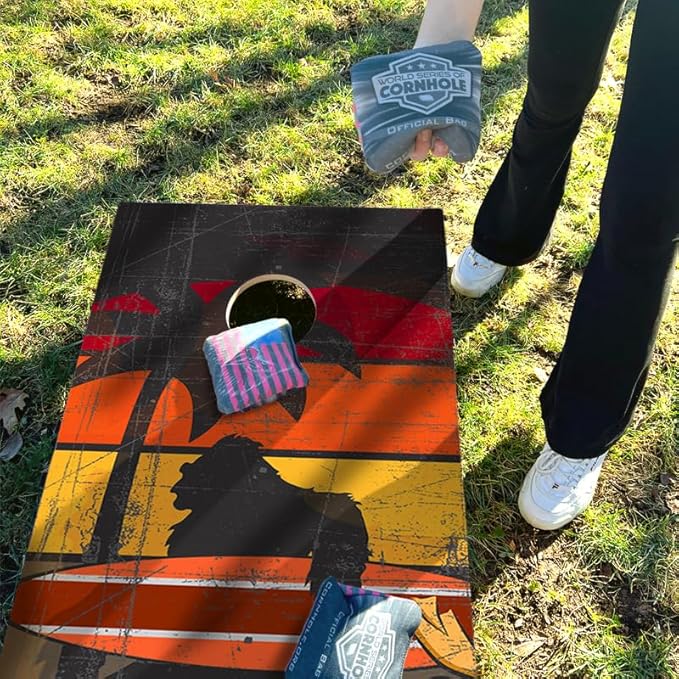 World Series of Cornhole All-Weather Cornhole Boards – Regulation 2x4 PVC Outdoor Cornhole Game Set for Backyard, Beach, Tailgate & Family Fun – Durable, Rust-Free, Tournament-Grade Boards