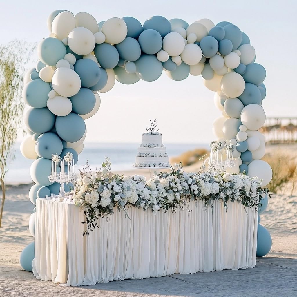 Blue Balloons, 60 PCS Dusty Blue Balloons 12 Inch Latex Balloon for Birthday Party Decoration, Wedding, Baby Shower, Engagement, Bridal Shower and Balloon Garland