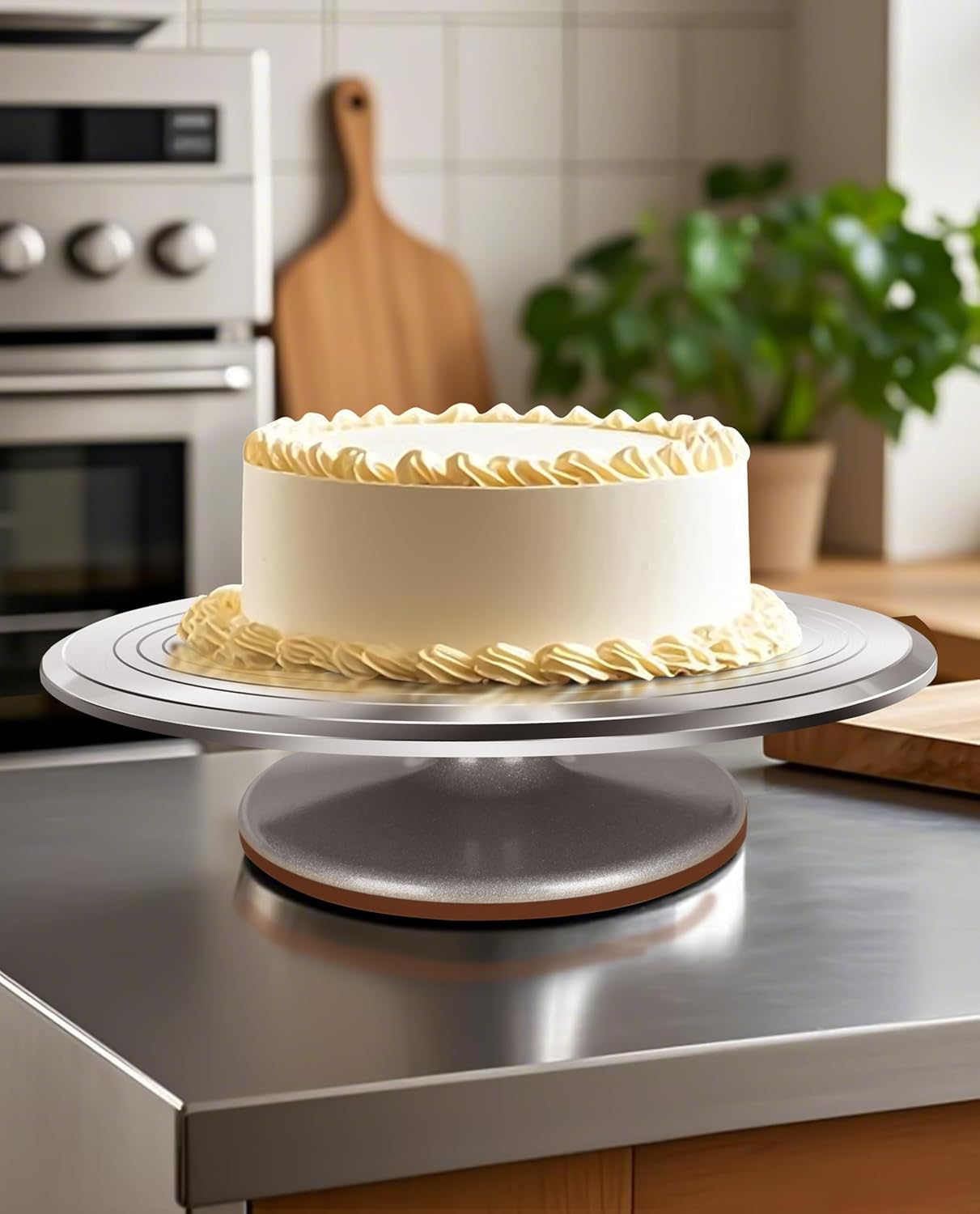 12-Inch Aluminum Alloy Rotating Cake Stand - Essential for Baking & Decorating