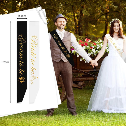 Bride To Be Sash Groom To Be Sash Set Bachelor Party Decorations Bride And Groom Gifts Bridal Shower Decorations Bachelorette Party Decorations Wedding Decorations Engagement Party Decorations
