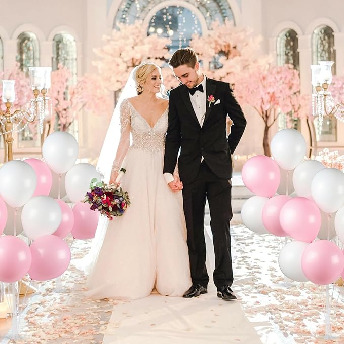 Balloon Stand Kit (4 Sets) - Durable Balloon Sticks with a Sticky, Stable Base for Tabletop Decorations, Perfect for Weddings, Birthdays, Baby Showers, and Graduation Parties.
