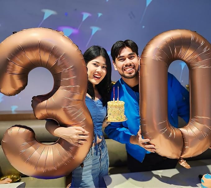 Dark Brown Number 14 Balloon 40 inch, Coffee Brown 14 Number Balloons, 14th Birthday Decorations, Chocolate 14 Year Old Girls Boys Party Supplies