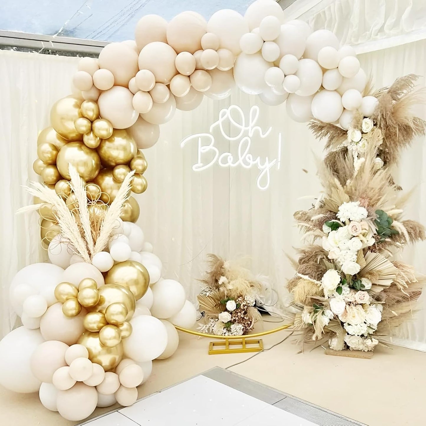 White Sand Balloons, 66pack 12inch Sand White Latex Party Balloons for Wedding, Bridal, Baby Shower, Birthday, Graduation, Anniversary, Bachelorette, Engagement Party Decorations