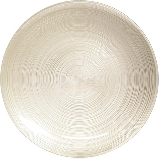 " OCCASIONS " 120 Plates Pack,(60 Guests) Premium Wedding Party Disposable Plastic Plates Set -60 x 10'' Dinner + 60 x 7'' Salad/Dessert (Belize in Ivory & Gold)