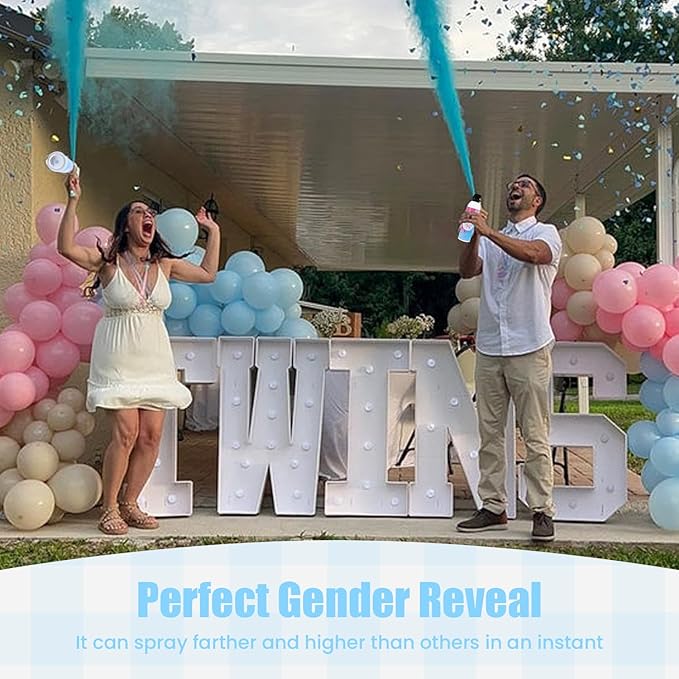 Gender Reveal Fire Extinguisher Large Blue Pink Smoke for Gender Reveal Party Decorations 2Pack Gender Reveal Extinguisher Color with Biodegradable Powder for Baby Gender Reveal Ideas