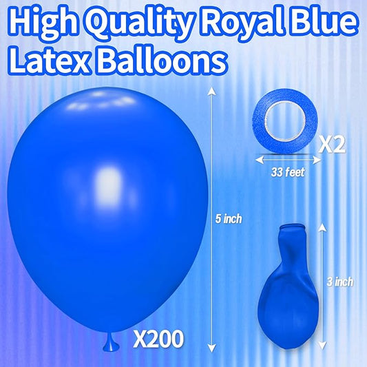 KAWKALSH 200pcs Dark Blue Balloons 5 Inch, Small Mini Latex Balloons for Party Birthday Baby Shower Anniversary Festival Arch Garland Decoration