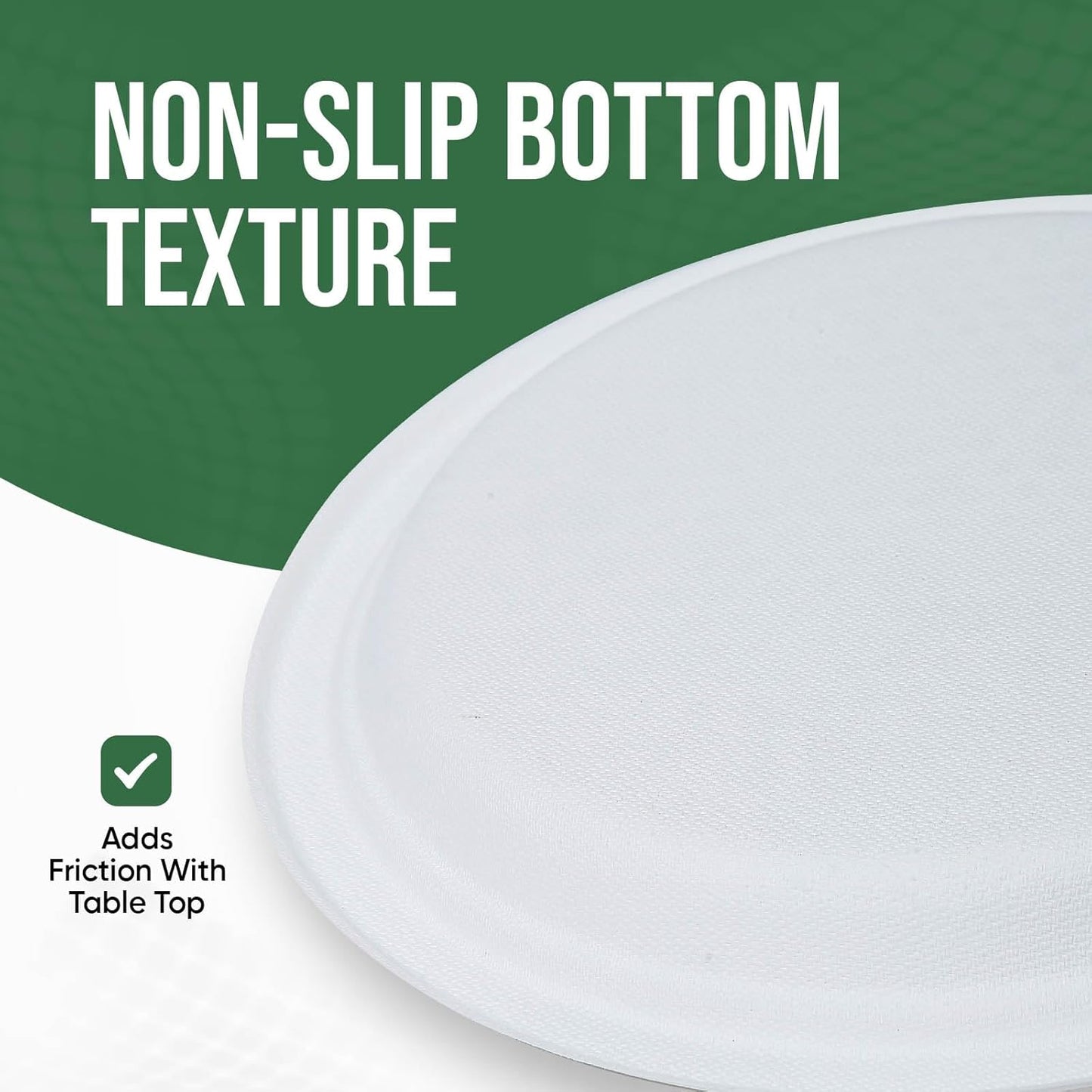 9 Inch Paper Plates 100 Pack - 100% Compostable Dinnerware | Leak & Grease Resistant Disposable Plates for Parties, Microwavable, Bulk Eco-Friendly - White