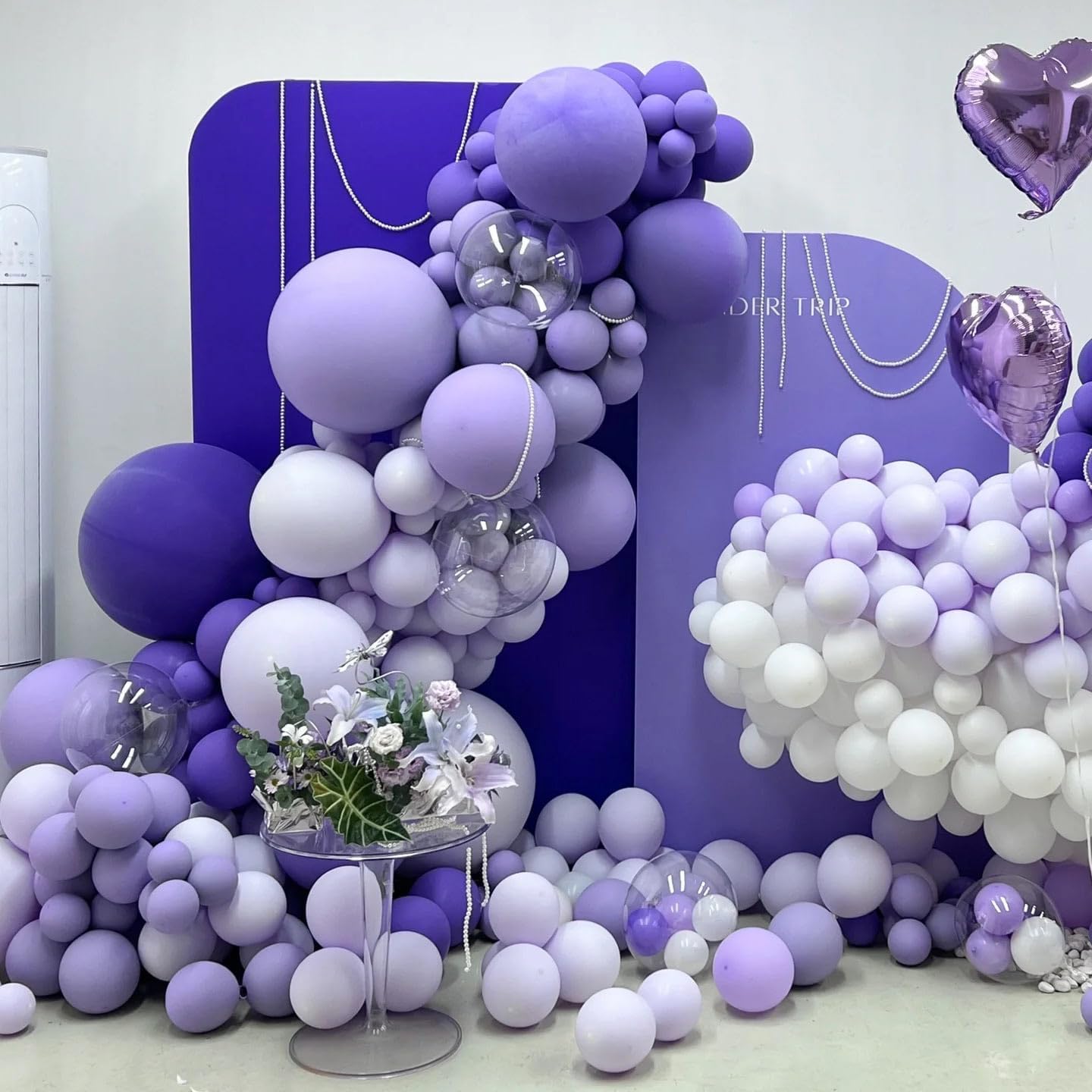 KALOR 18 Inch Purple Balloons, 10 Pcs Matte Latex Balloons Big Round Balloons for Wedding, Baby Shower, Birthday Party and Event Decoration