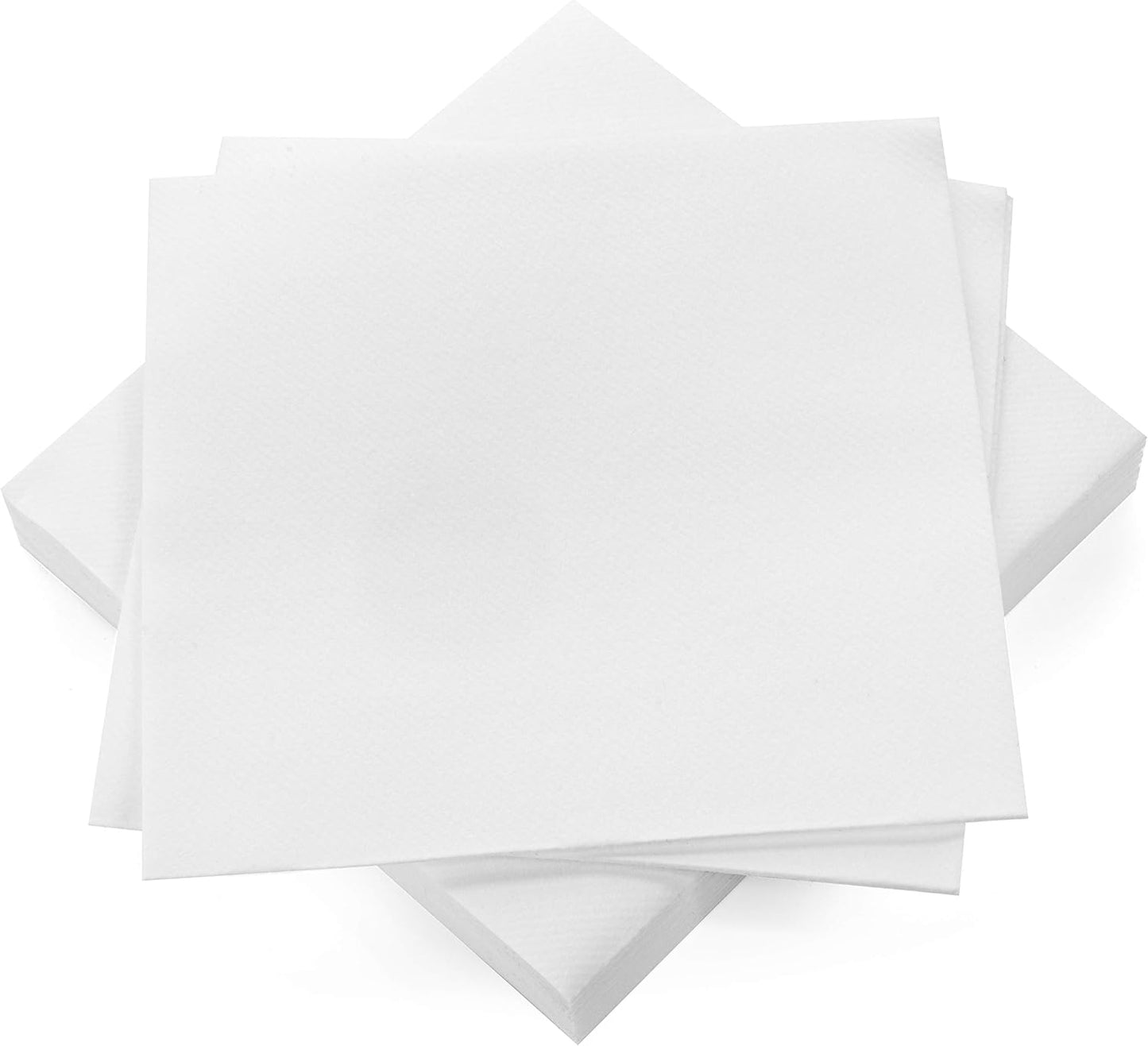 AH AMERICAN HOMESTEAD White Paper Napkins for Everyday Use - Disposable Linen-Like Lunch Napkins - Soft, Thick, and Absorbent Luncheon Serviettes (100 Pack)