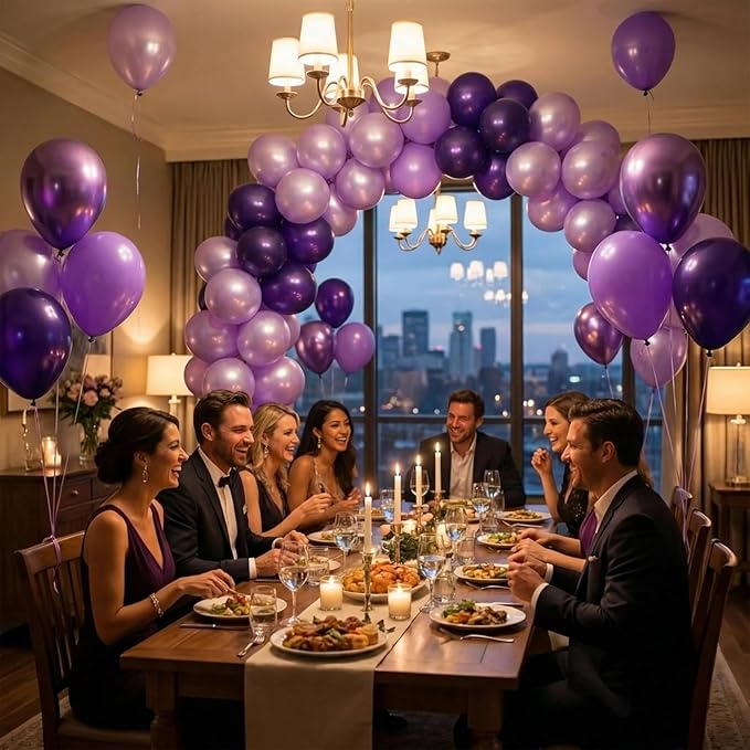 Light Purple Balloons Arch Kit,130pcs Pastel Purple Balloon Garland,18 12 10 5 Inch Dark Purple Latex Balloons for Birthday Wedding Baby Shower Purple Theme Party Decorations