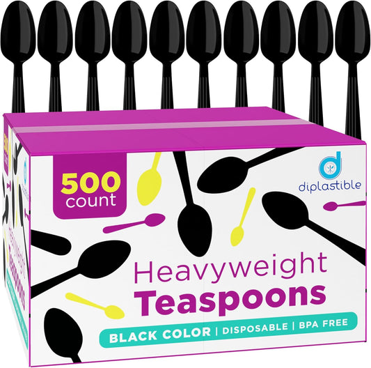 Heavy Duty Disposable Spoons - Utensils for Parties & Events - Pack of 500 (Tea Spoons)
