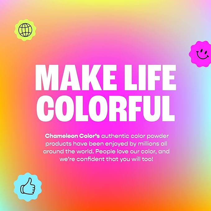 Chameleon Colors 25 lb. Color Powder - 1 Pack - Vibrant Navy Color - for 15-20 People - Non-Toxic & Gluten-Free - Color Powder for Outdoor Games, Play, Wintertime & Snow Activities