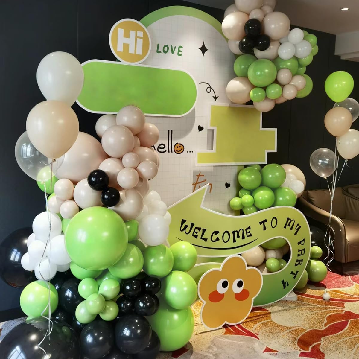Green and Black Balloon Arch Kit, 151Pcs Lime Green Black Bobo Balloons Garland 18 12 10 5 inch for Birthday, Graduation, Baby Shower, Wedding, Anniversary, Holiday Party Decoration